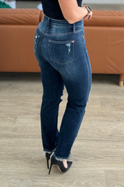 High Rise Rigid Magic Distressed Straight Judy Blue Jeans