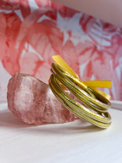 Jelly Tube Gitter Foil Bangle Bracelets Set of 5 *Final Sale*