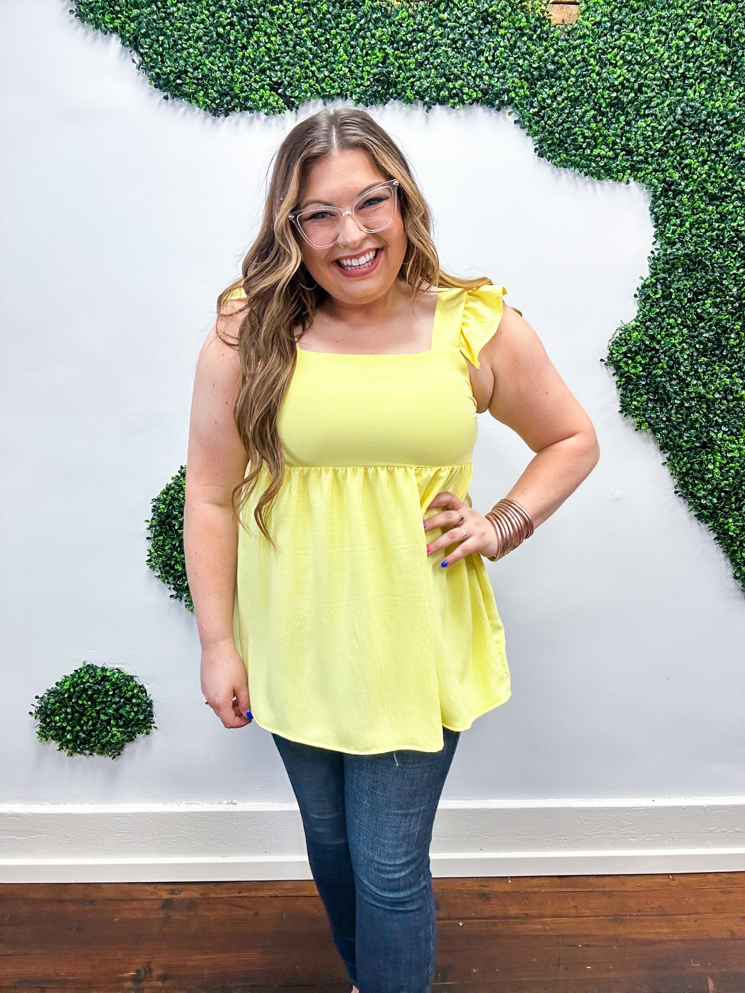 Sunny Days Babydoll Top - Yellow *FINAL SALE*