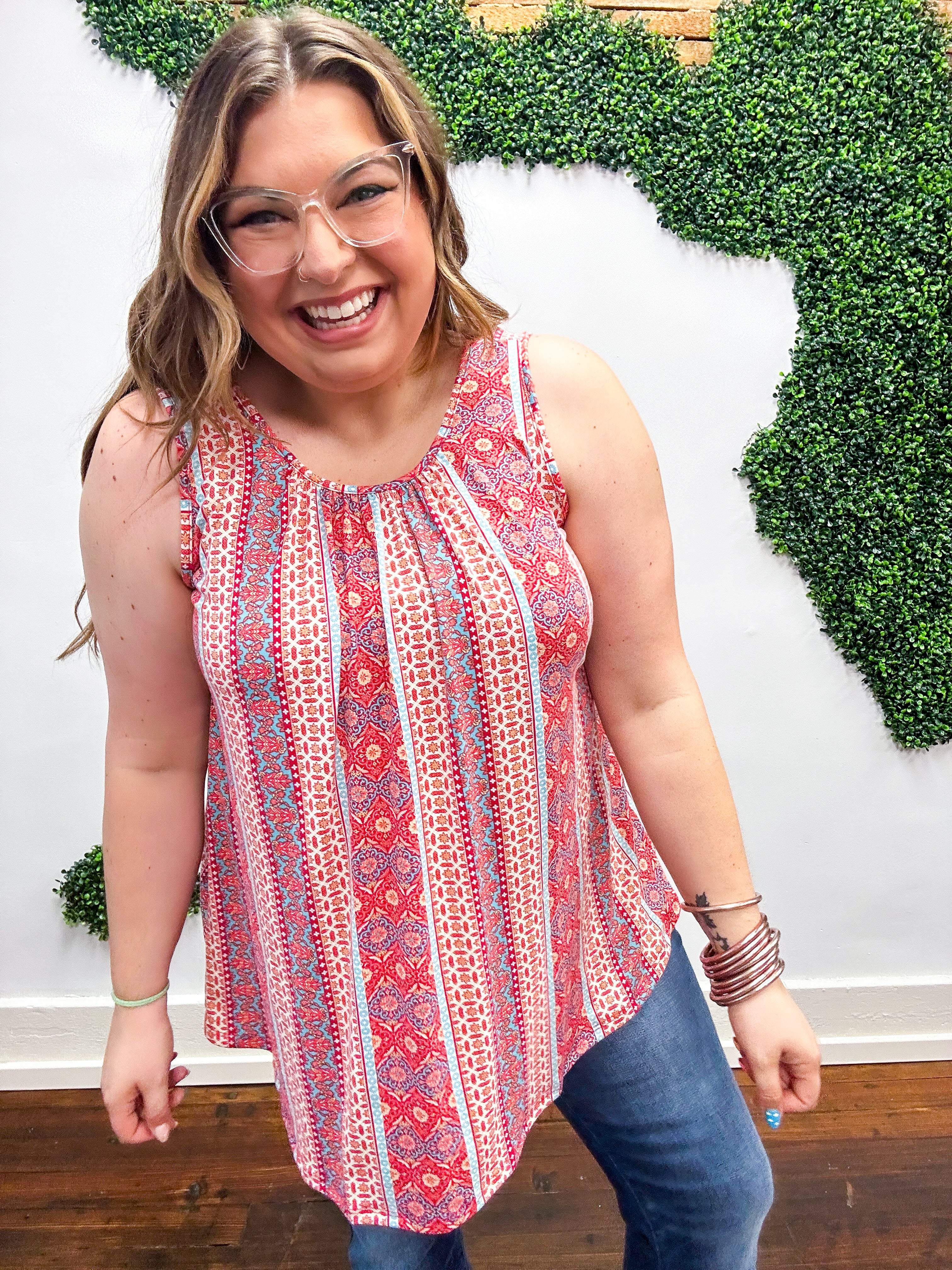 Faye Boho Print Tank *FINAL SALE* SMALL ONLY!