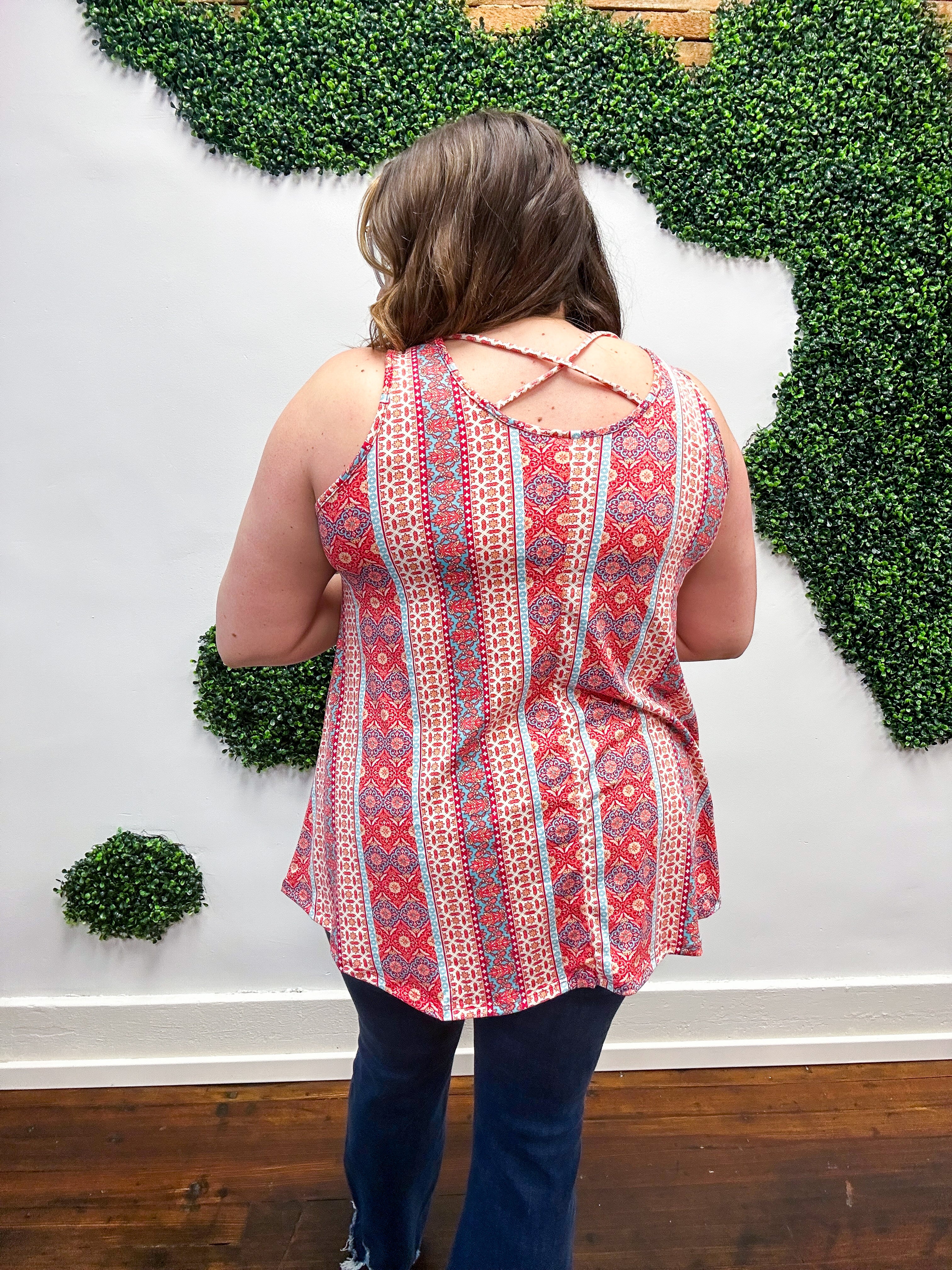 Faye Boho Print Tank *FINAL SALE* SMALL ONLY!