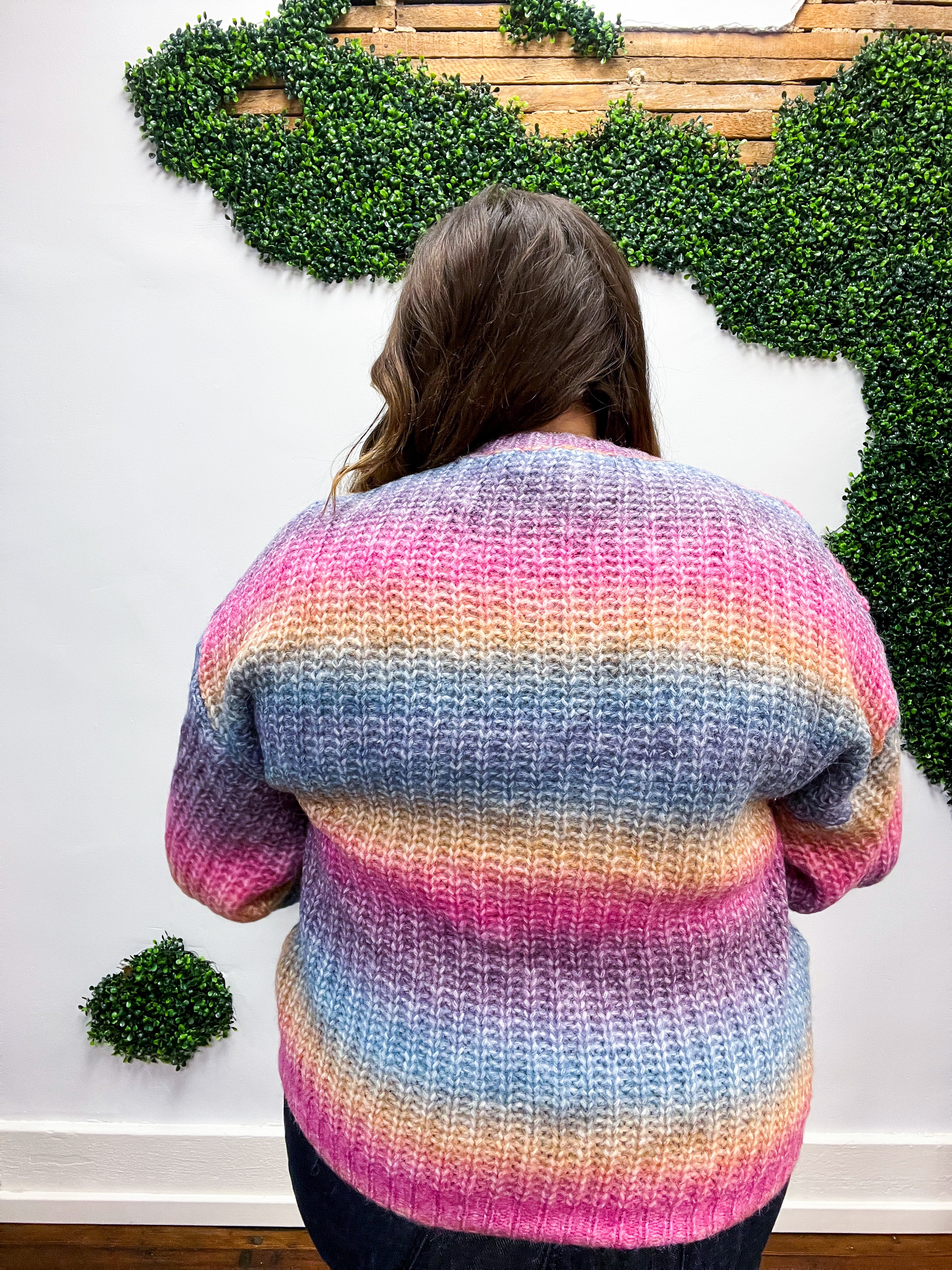 Taro &amp; Amber Ombre Loose Knit Sweater
