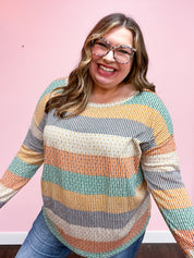 Take My Hand Hunter Green Stripe Vintage Two Tone Top