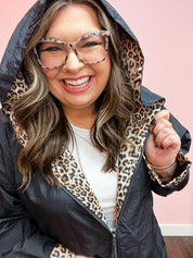 Let's Get Wild Animal Print Hooded Windbreaker Jacket