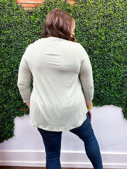 Essential Butter Soft V Neck Long Sleeve Top - Sage *FINAL SALE*