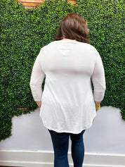 Essential Butter Soft V Neck Long Sleeve Top - Ivory *FINAL SALE*