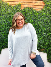 Life Is But A Dream Oversized Sweater Tunic - Denim Blue *FINAL SALE*