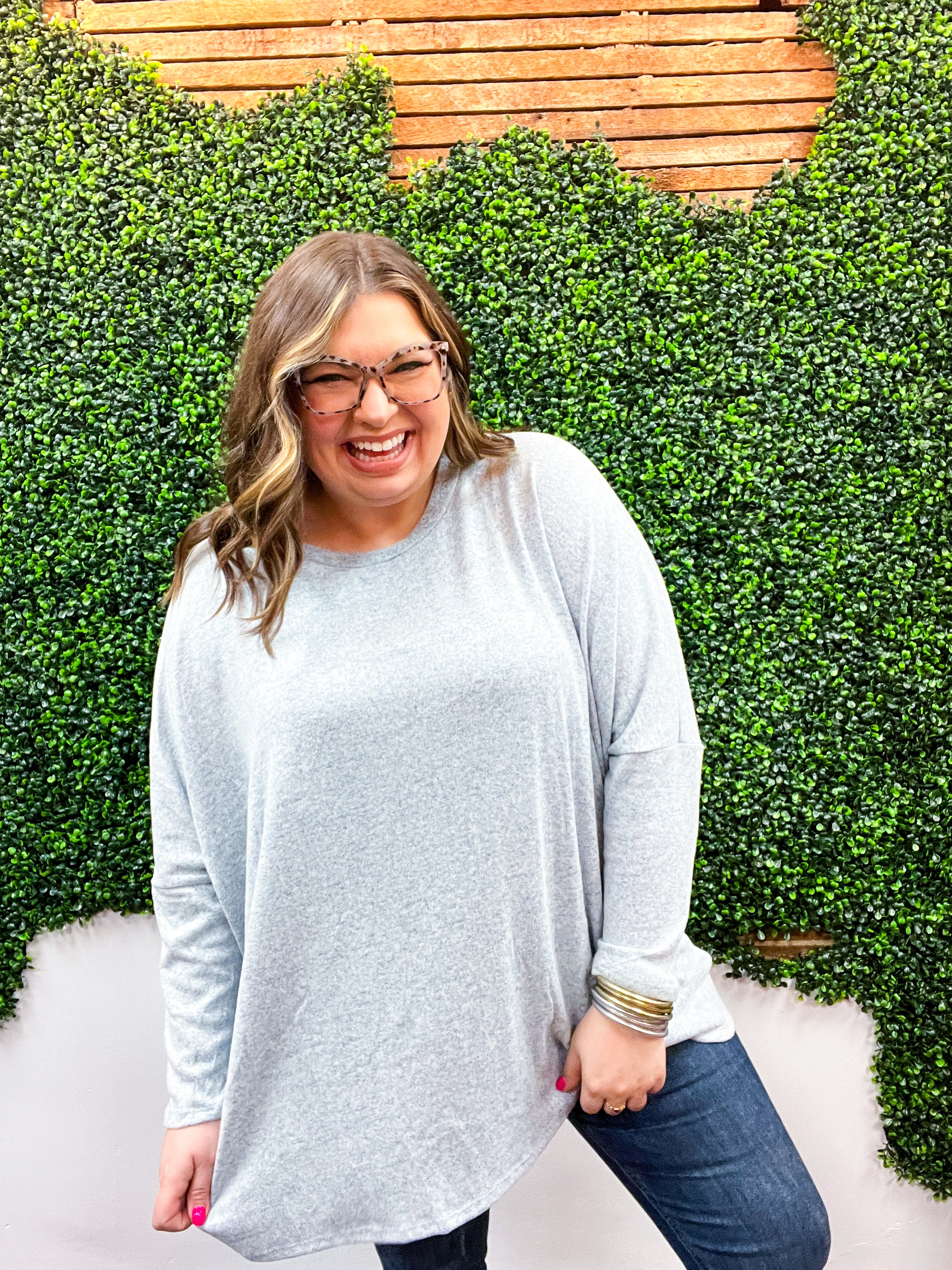 Life Is But A Dream Oversized Sweater Tunic - Denim Blue *FINAL SALE*