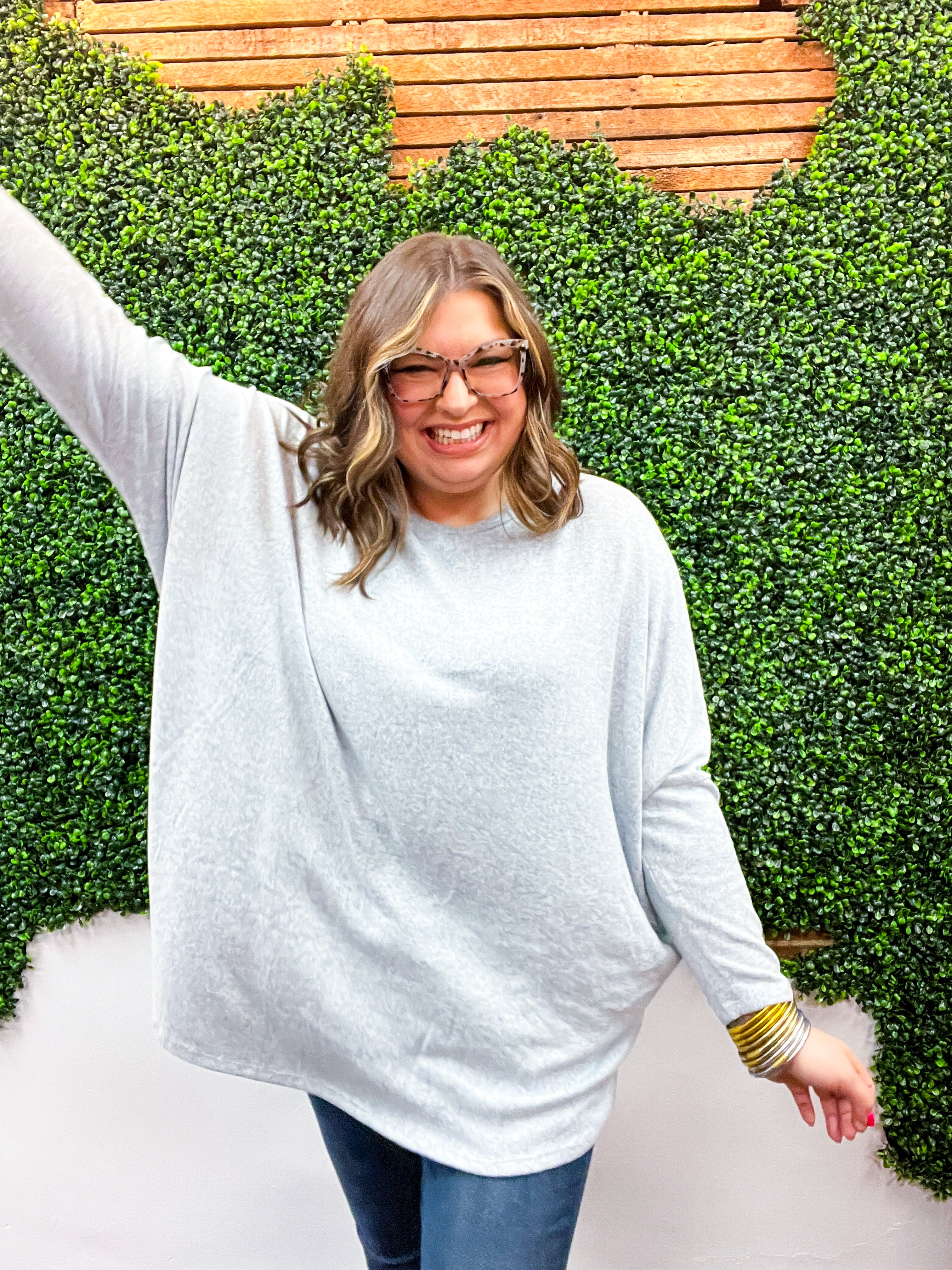 Life Is But A Dream Oversized Sweater Tunic - Denim Blue *FINAL SALE*