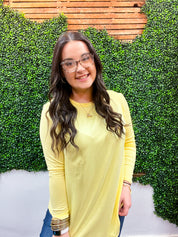 Essential Butter Soft Round Neck Long Sleeve Top - Banana *FINAL SALE*