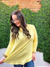 Essential Butter Soft Round Neck Long Sleeve Top - Banana *FINAL SALE*