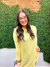 Essential Butter Soft Round Neck Long Sleeve Top - Banana *FINAL SALE*