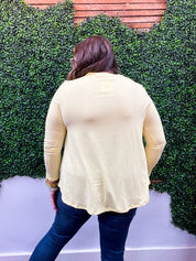 Essential Butter Soft Round Neck Long Sleeve Top - Banana *FINAL SALE*