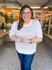 Confetti Bliss Bubble Sleeve Sweater