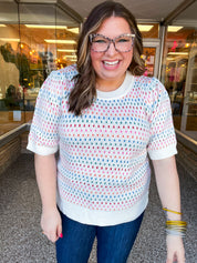 Confetti Bliss Bubble Sleeve Sweater