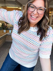 Confetti Bliss Bubble Sleeve Sweater