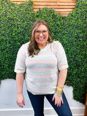 Confetti Bliss Bubble Sleeve Sweater