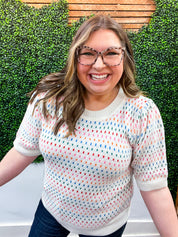 Confetti Bliss Bubble Sleeve Sweater