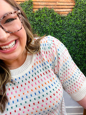 Confetti Bliss Bubble Sleeve Sweater