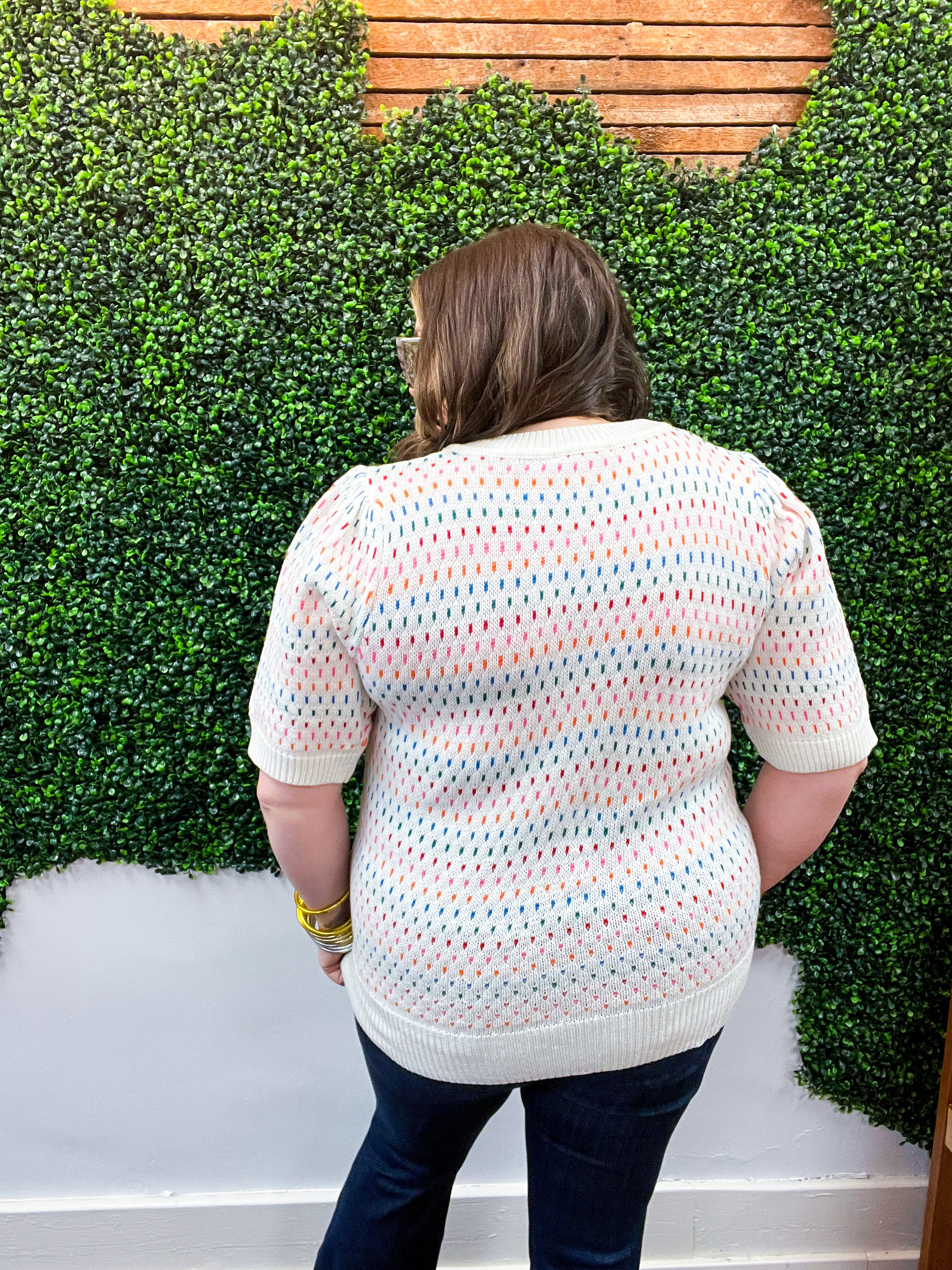 Confetti Bliss Bubble Sleeve Sweater