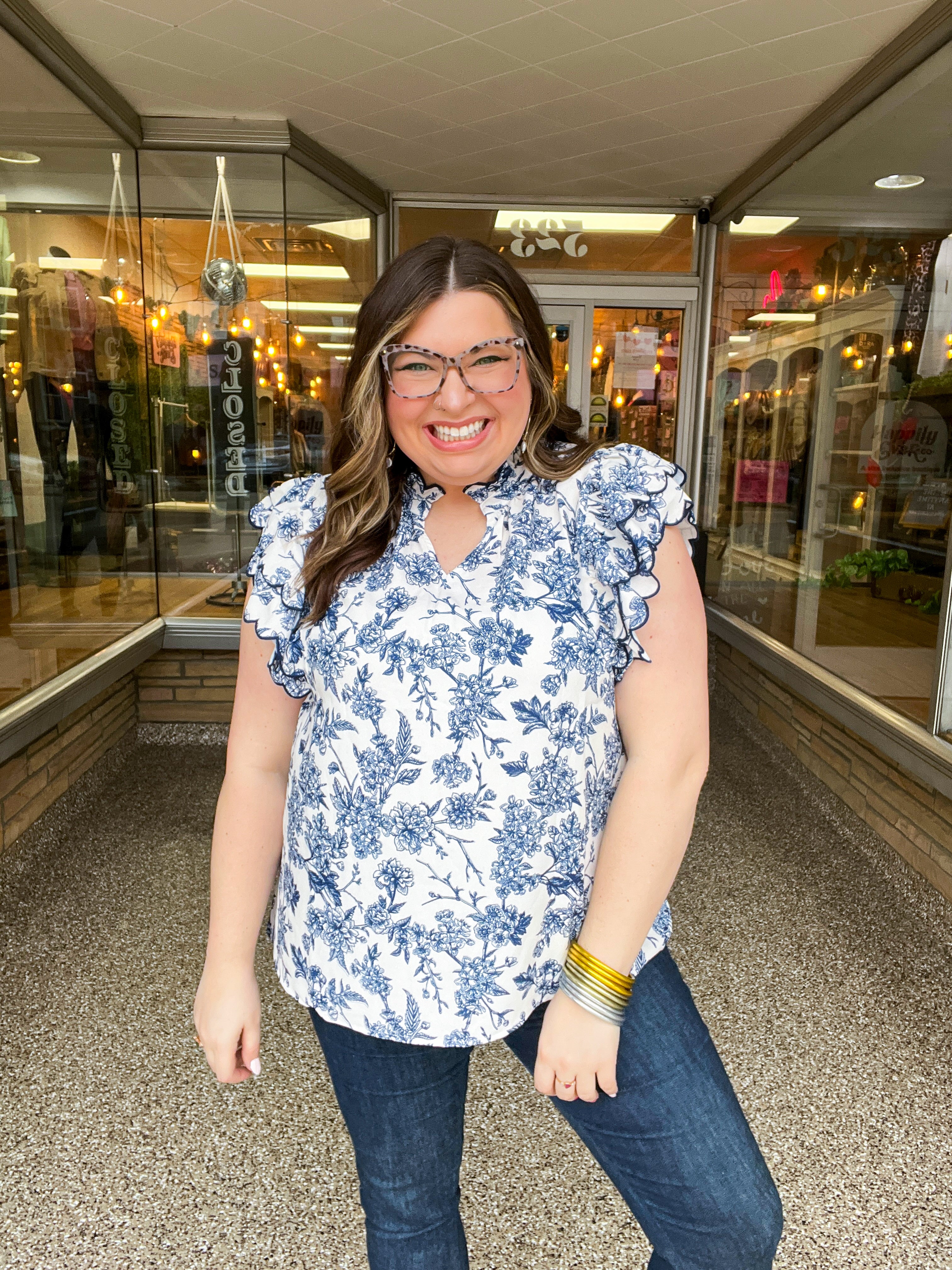 Bluebell Ruffled Top