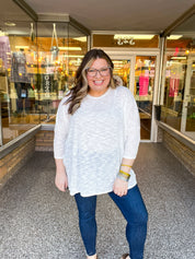 Whispered Comfort Slub Knit Oversized Tunic Top - Ivory *FINAL SALE*