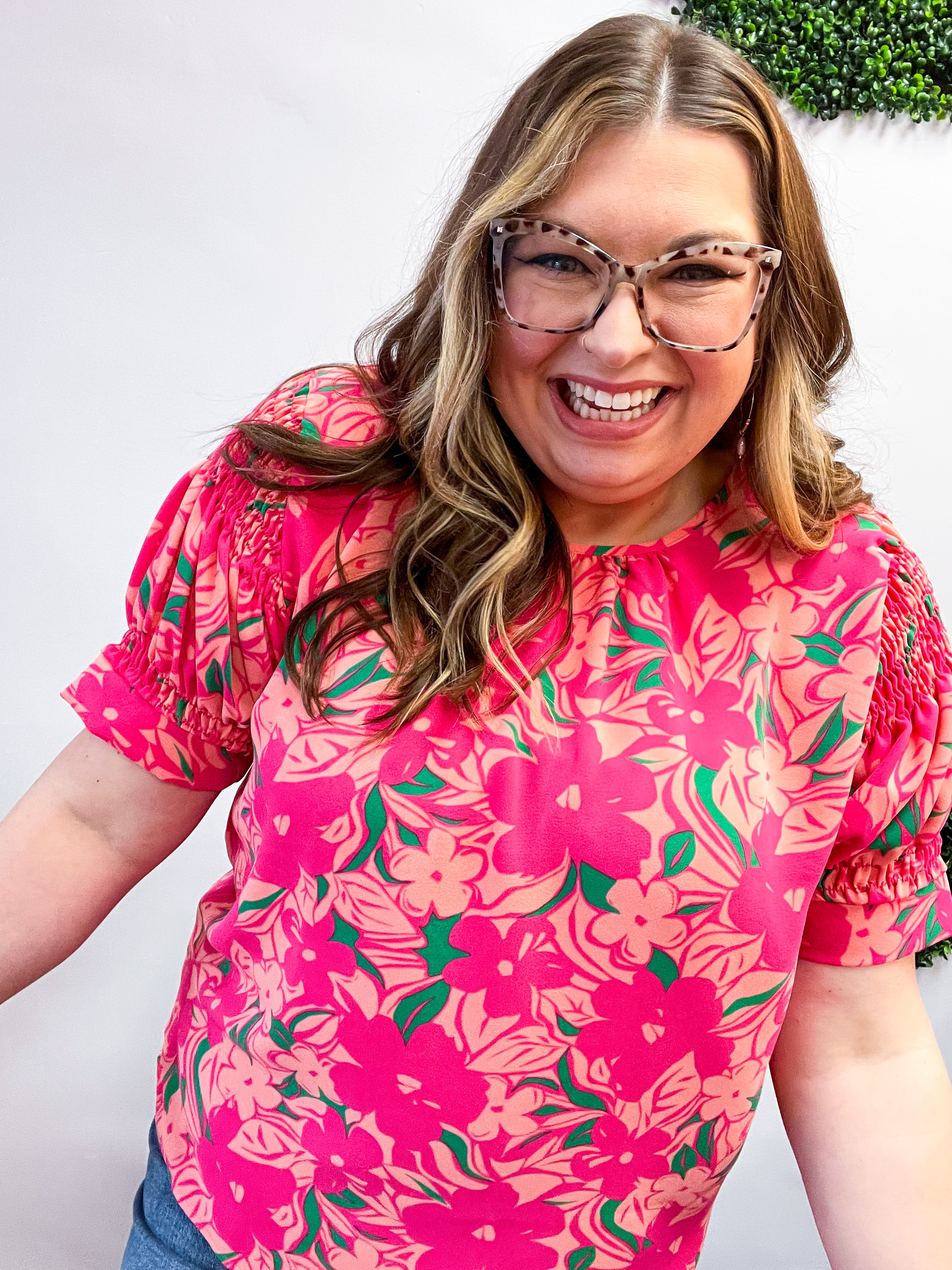 Blooming Bright Puff Sleeve Top