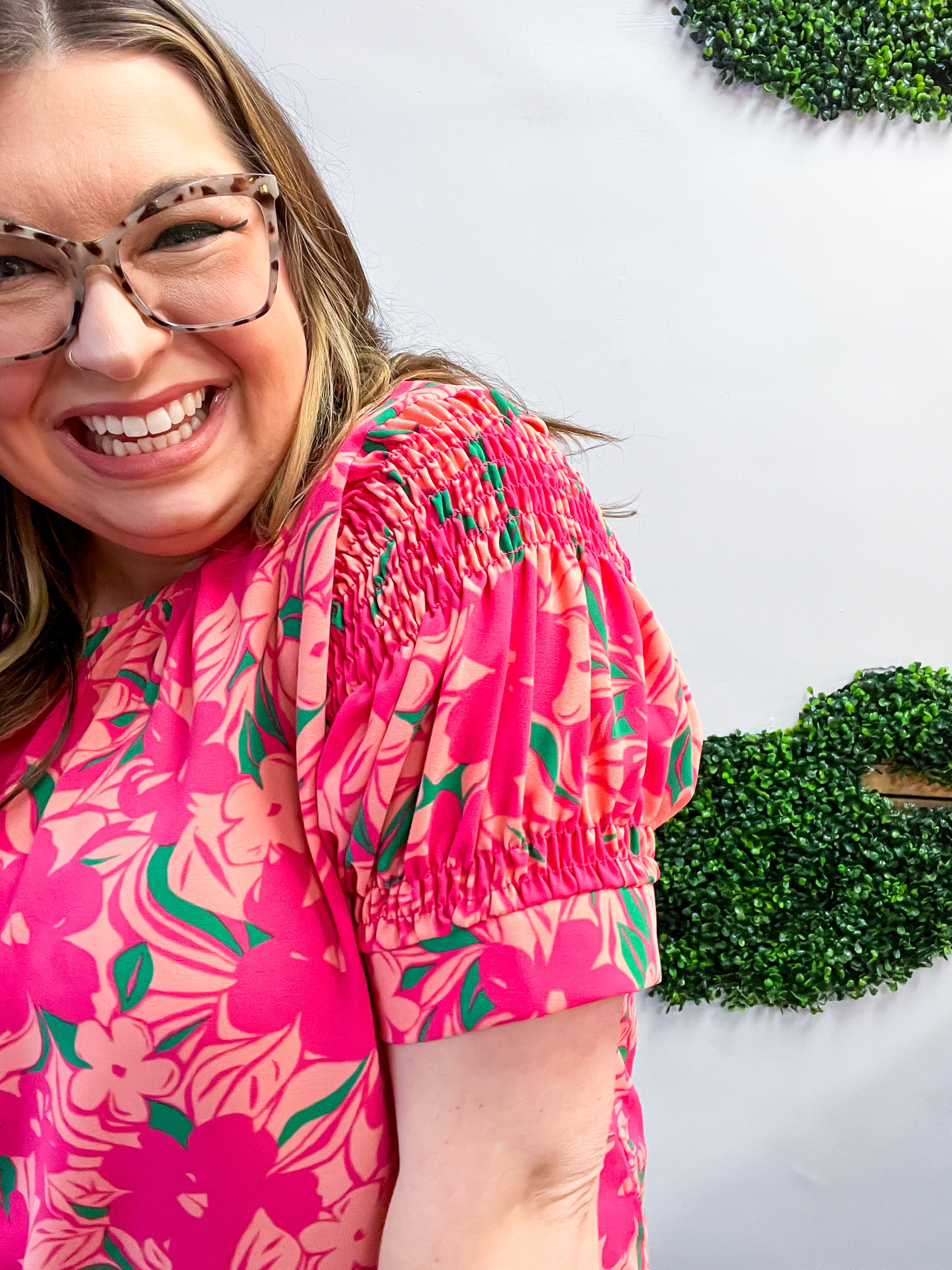 Blooming Bright Puff Sleeve Top