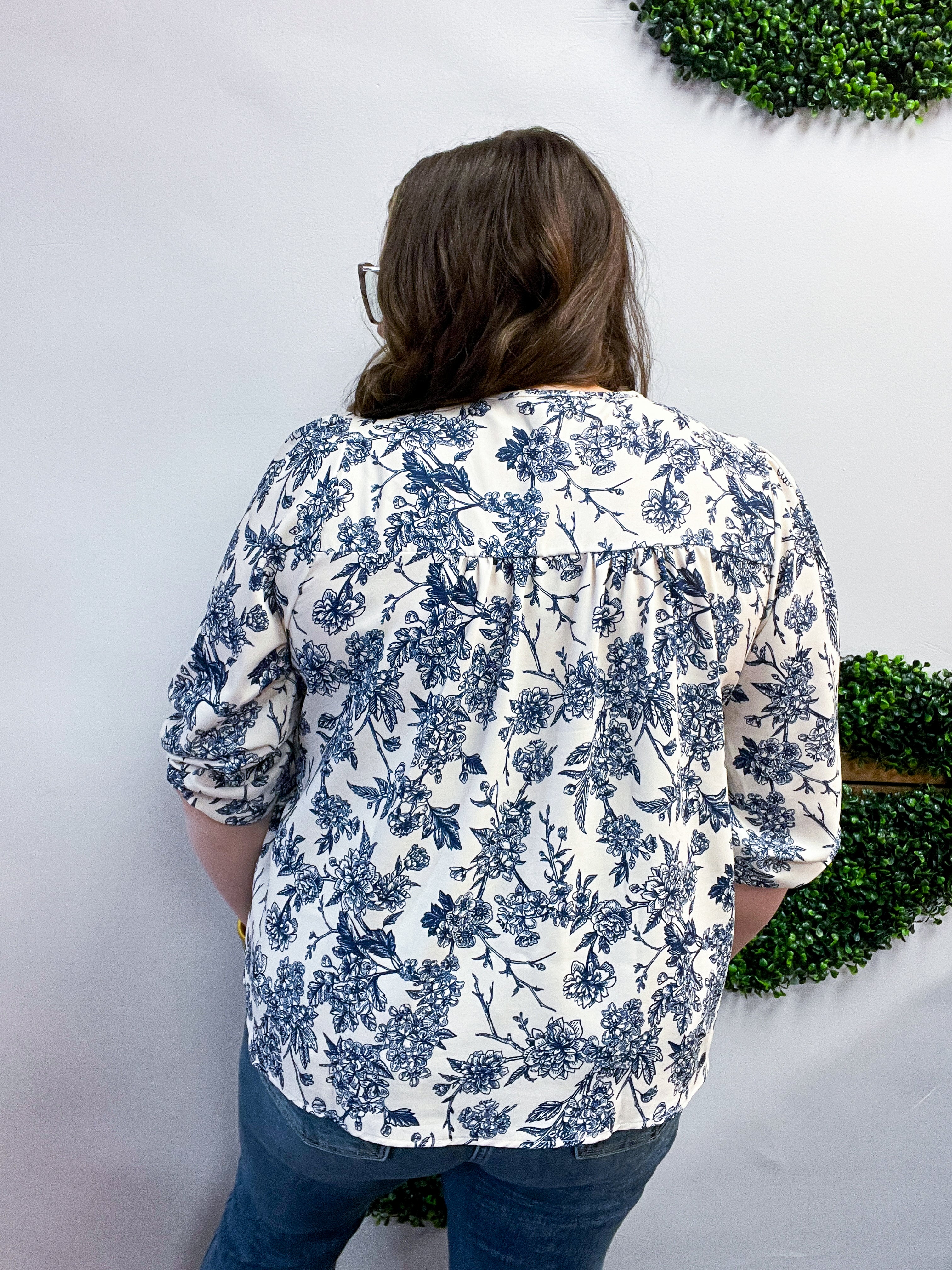 Midwest Meadow Floral Tie Top