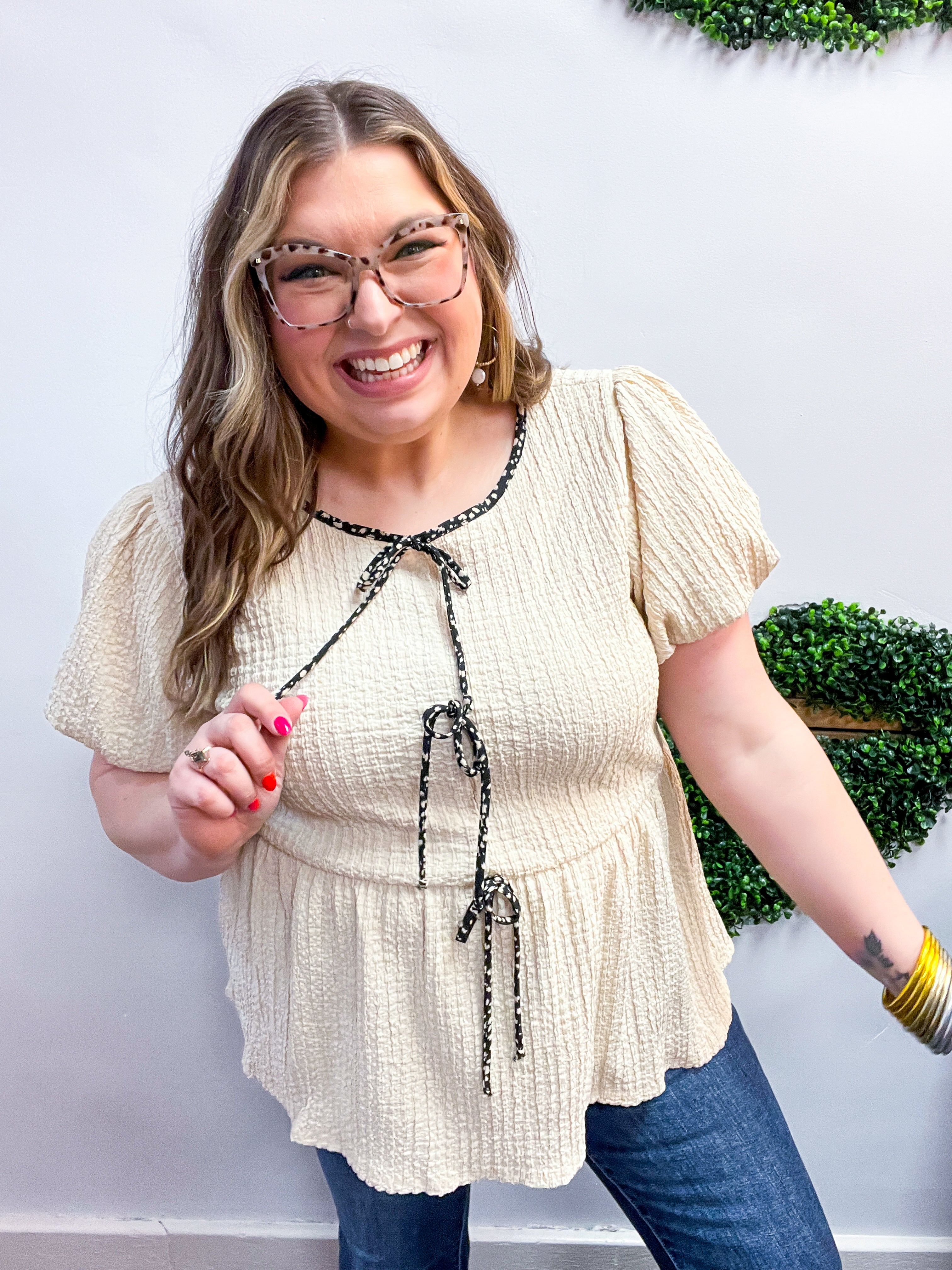 Morning Dew Tie Blouse