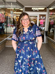 Prairie Blossom Tiered Maxi Dress