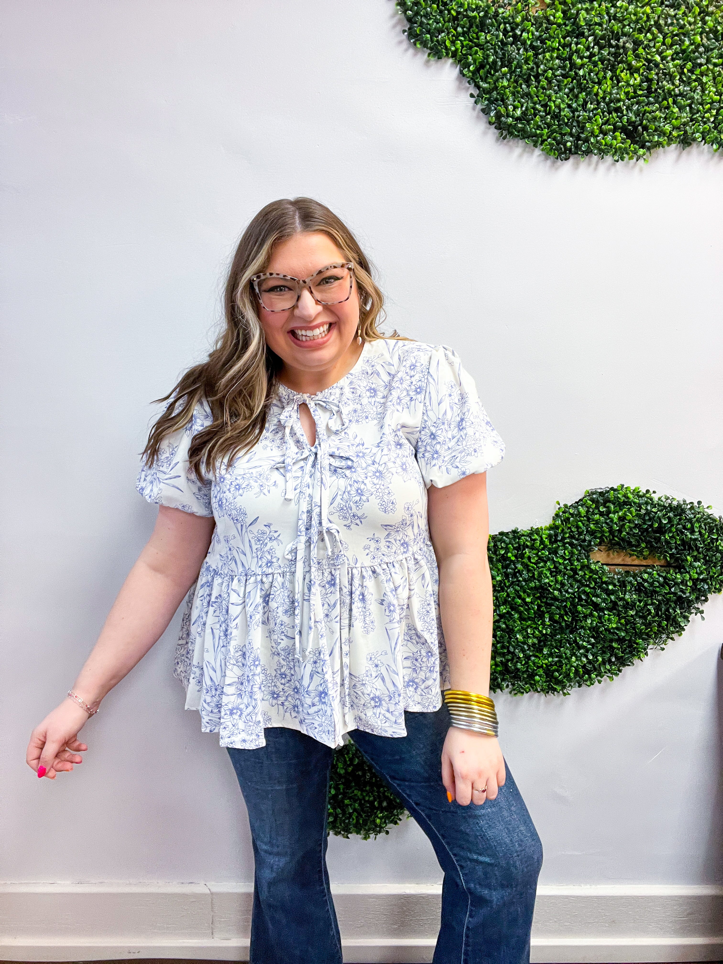 Lavender Breeze Tie Blouse
