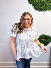 Lavender Breeze Tie Blouse