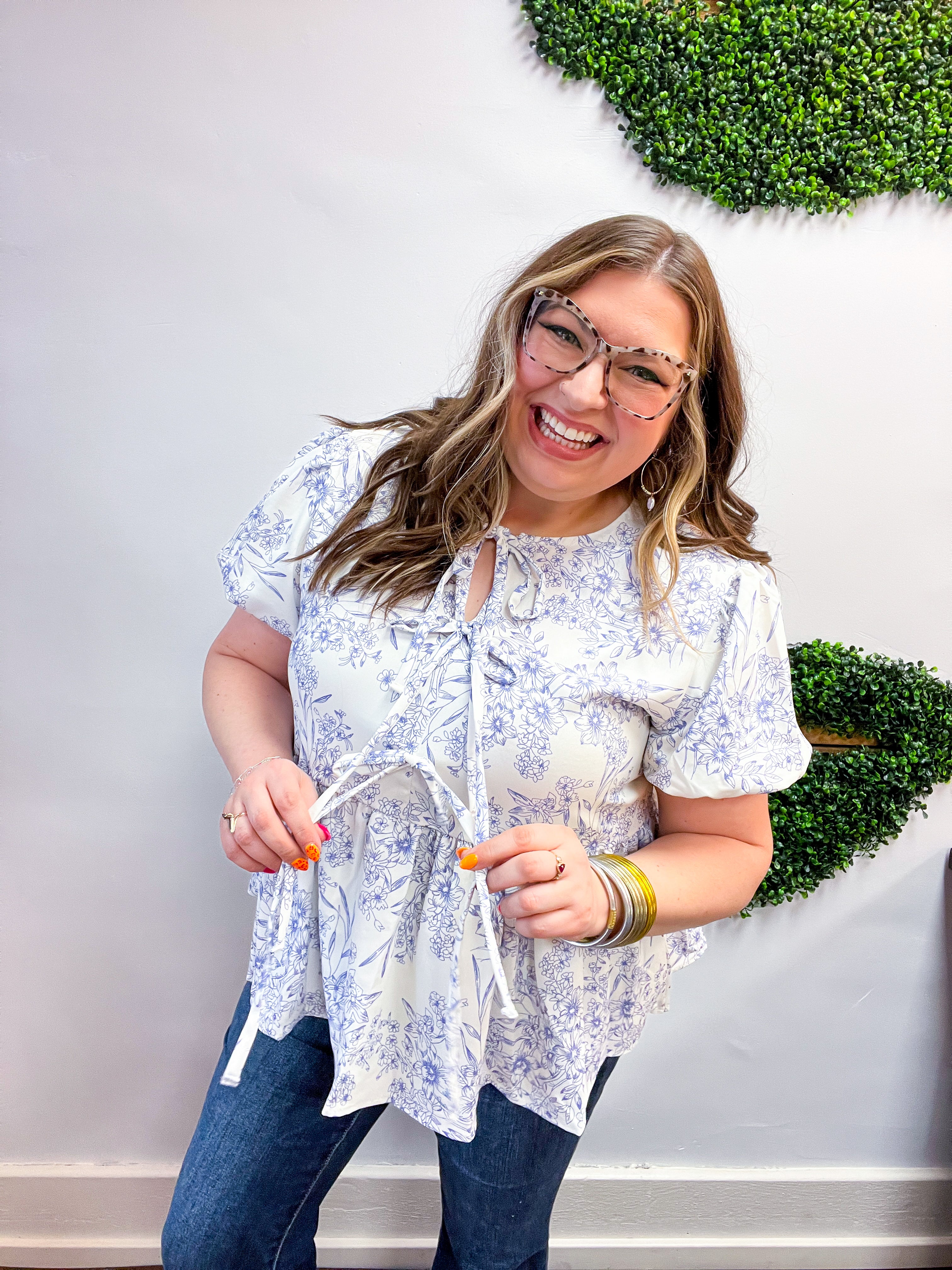 Lavender Breeze Tie Blouse