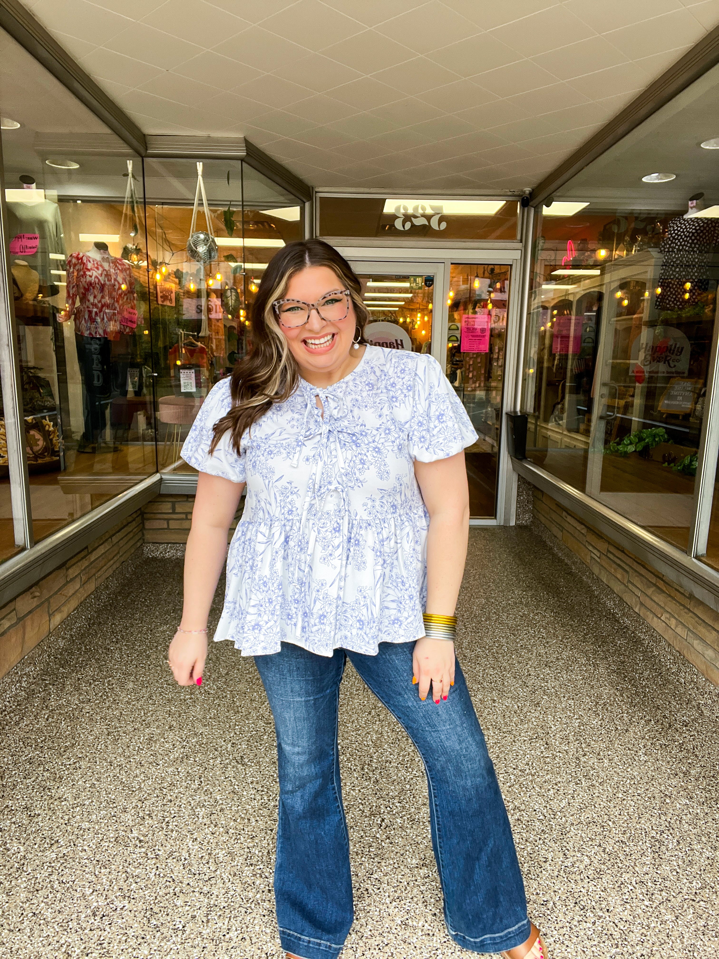 Lavender Breeze Tie Blouse