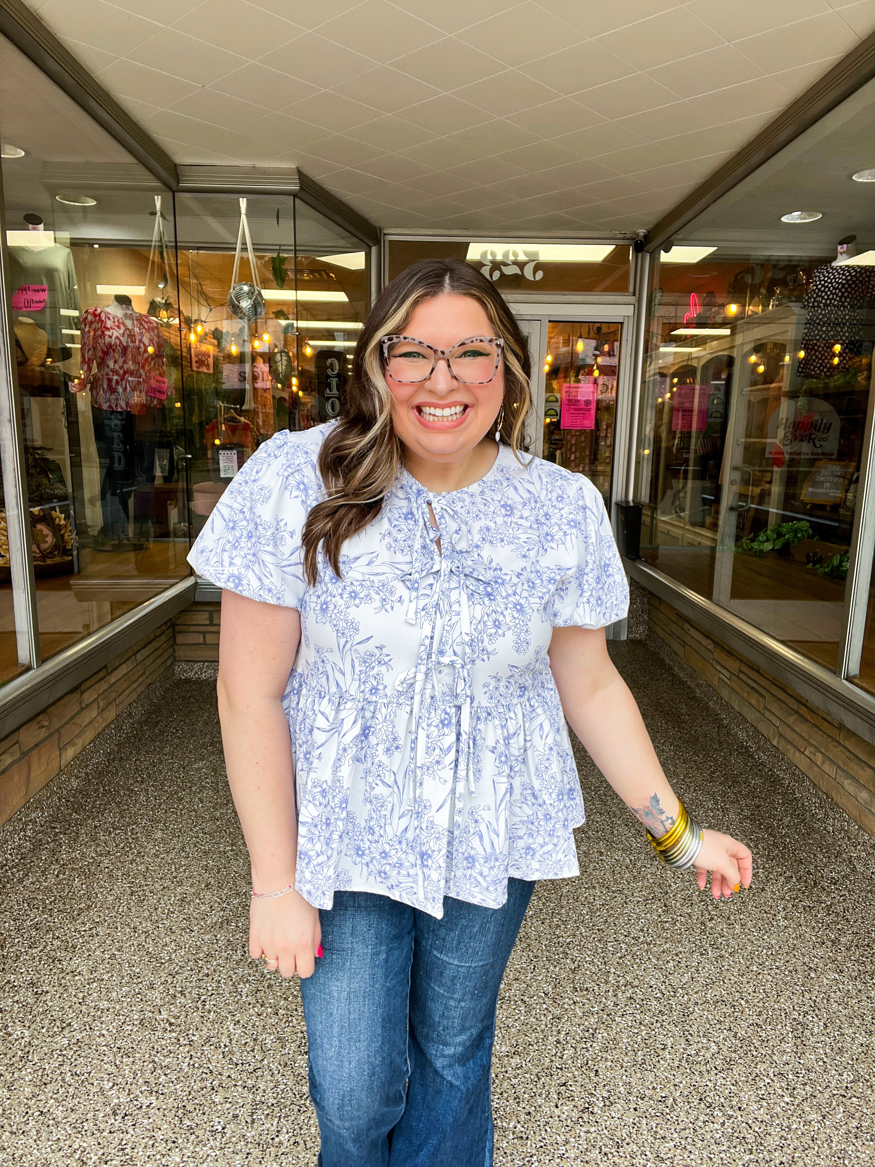 Lavender Breeze Tie Blouse