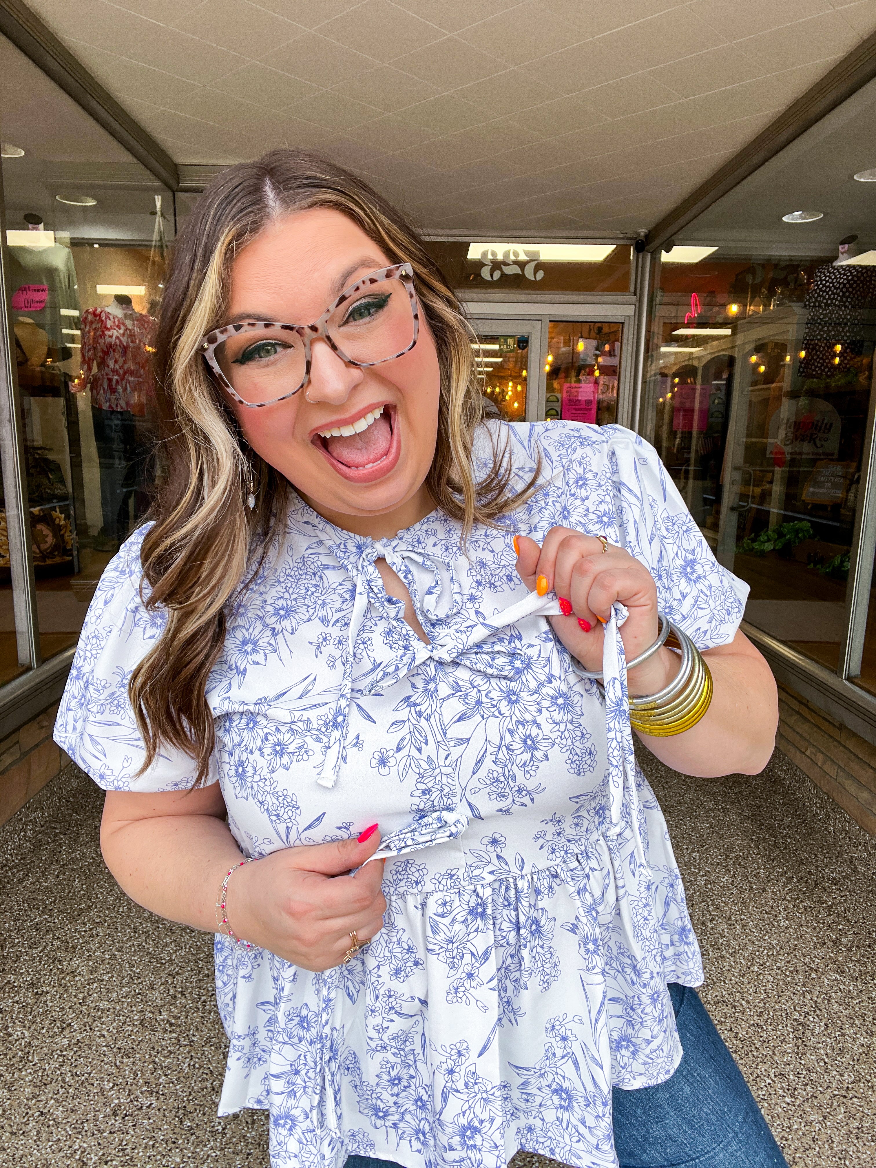 Lavender Breeze Tie Blouse