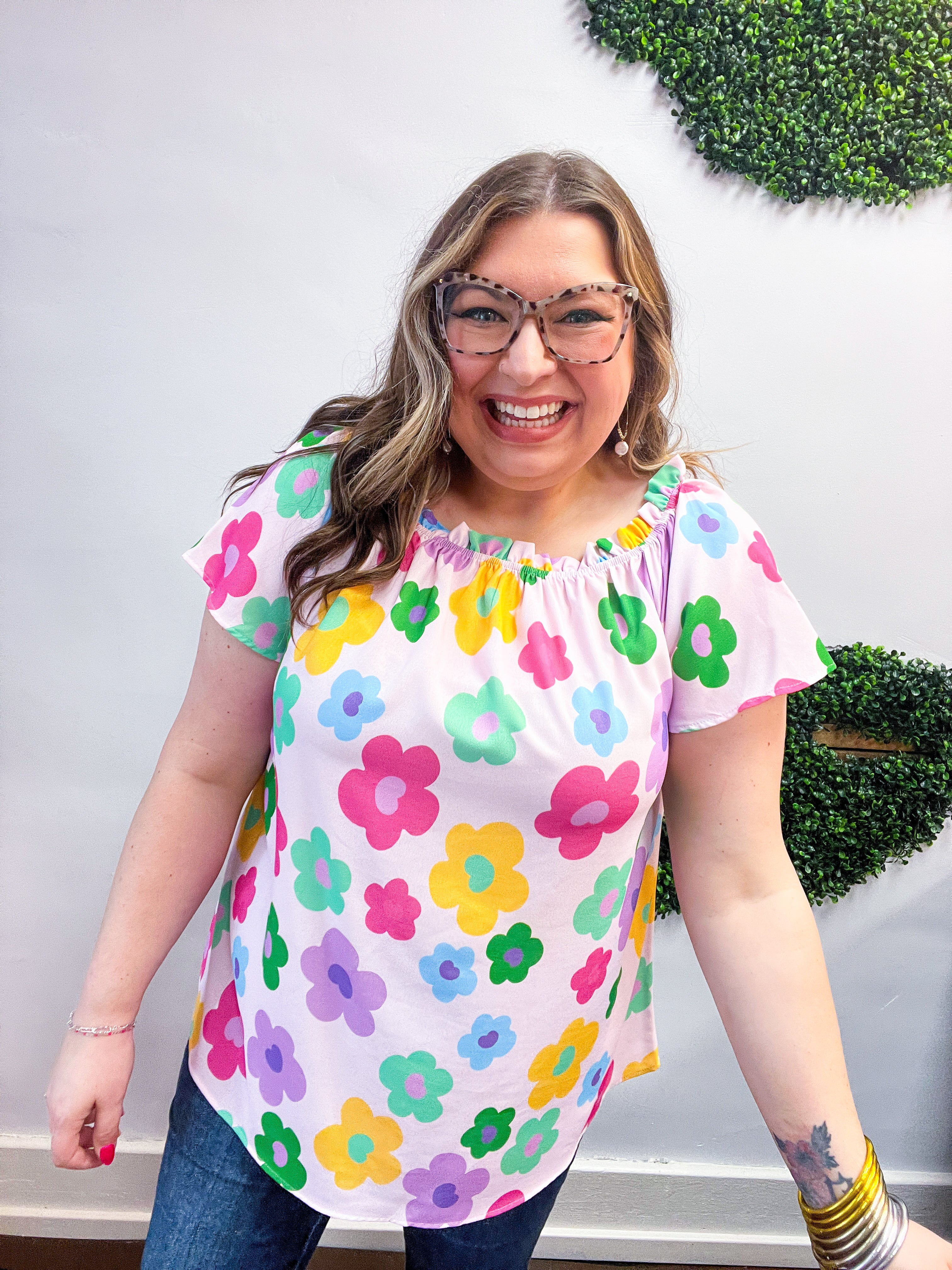 Cheerful Blossoms Top