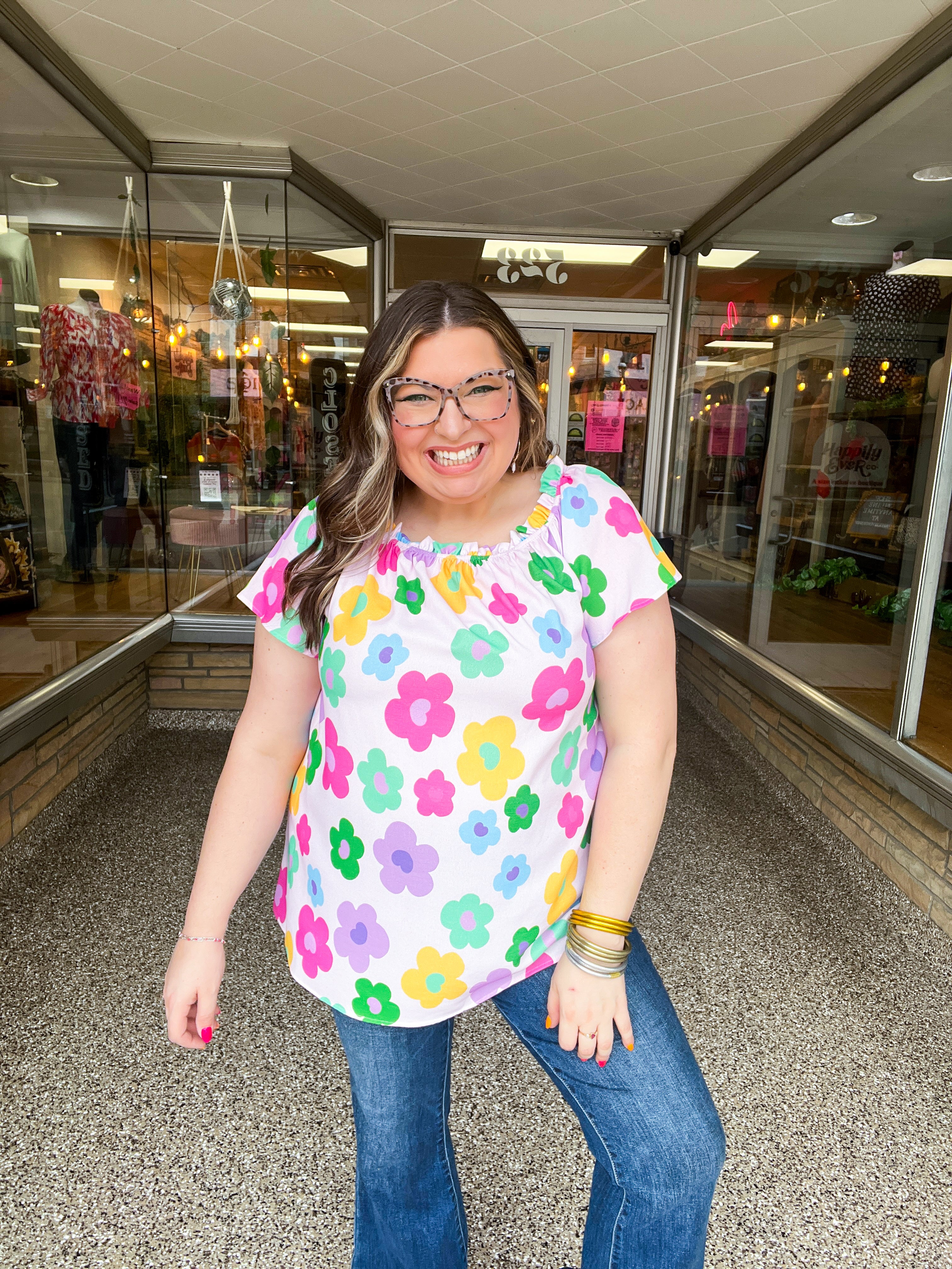 Cheerful Blossoms Top