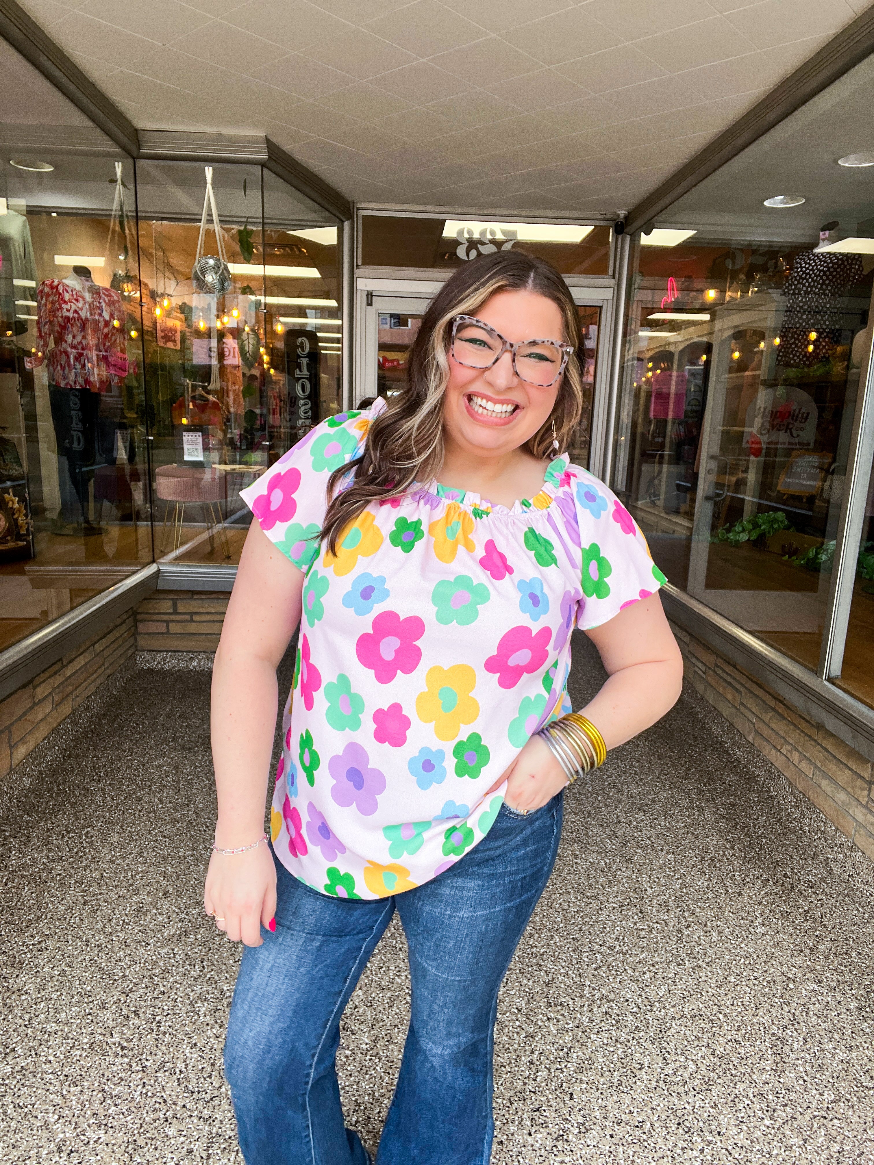 Cheerful Blossoms Top