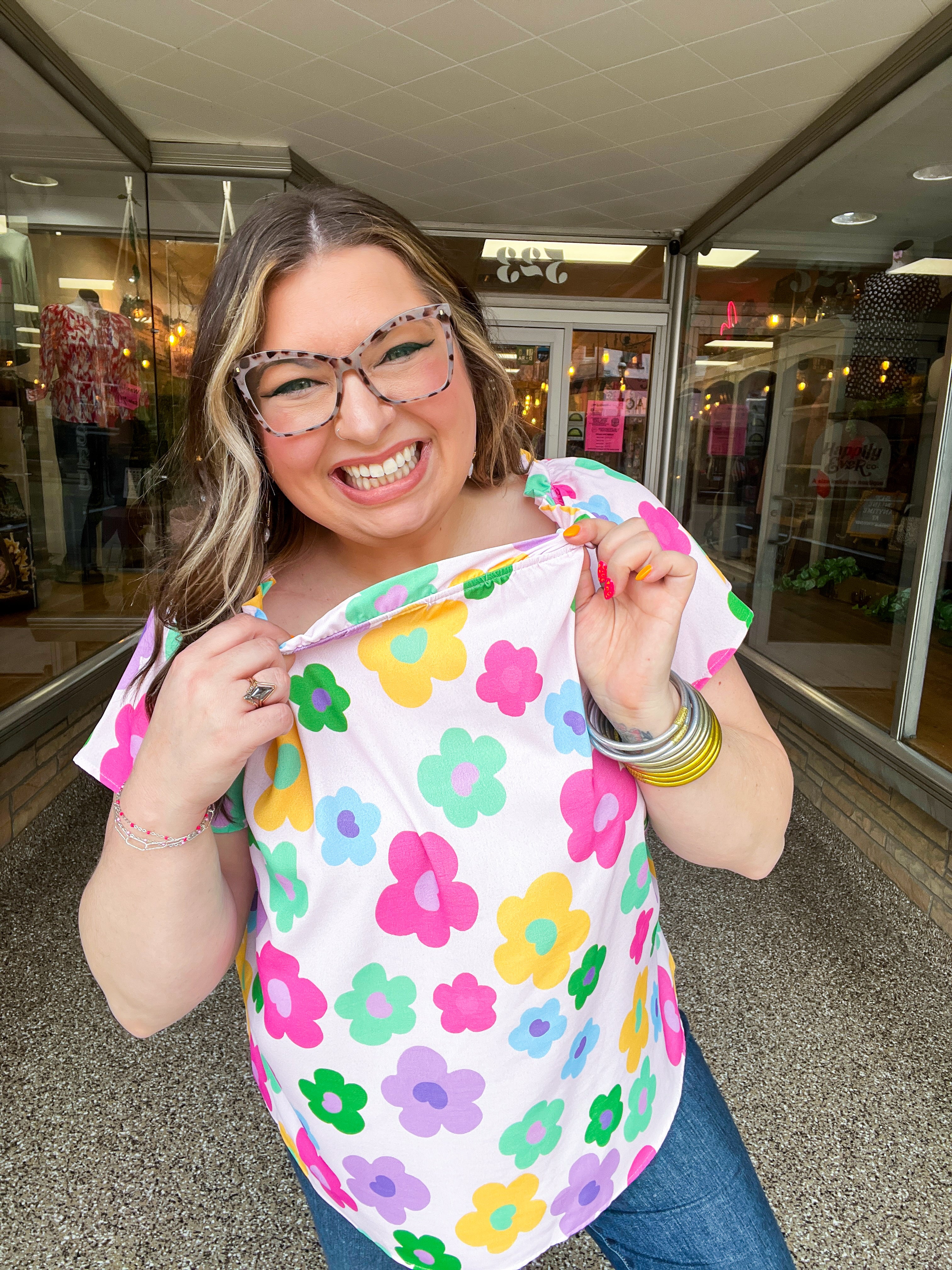 Cheerful Blossoms Top