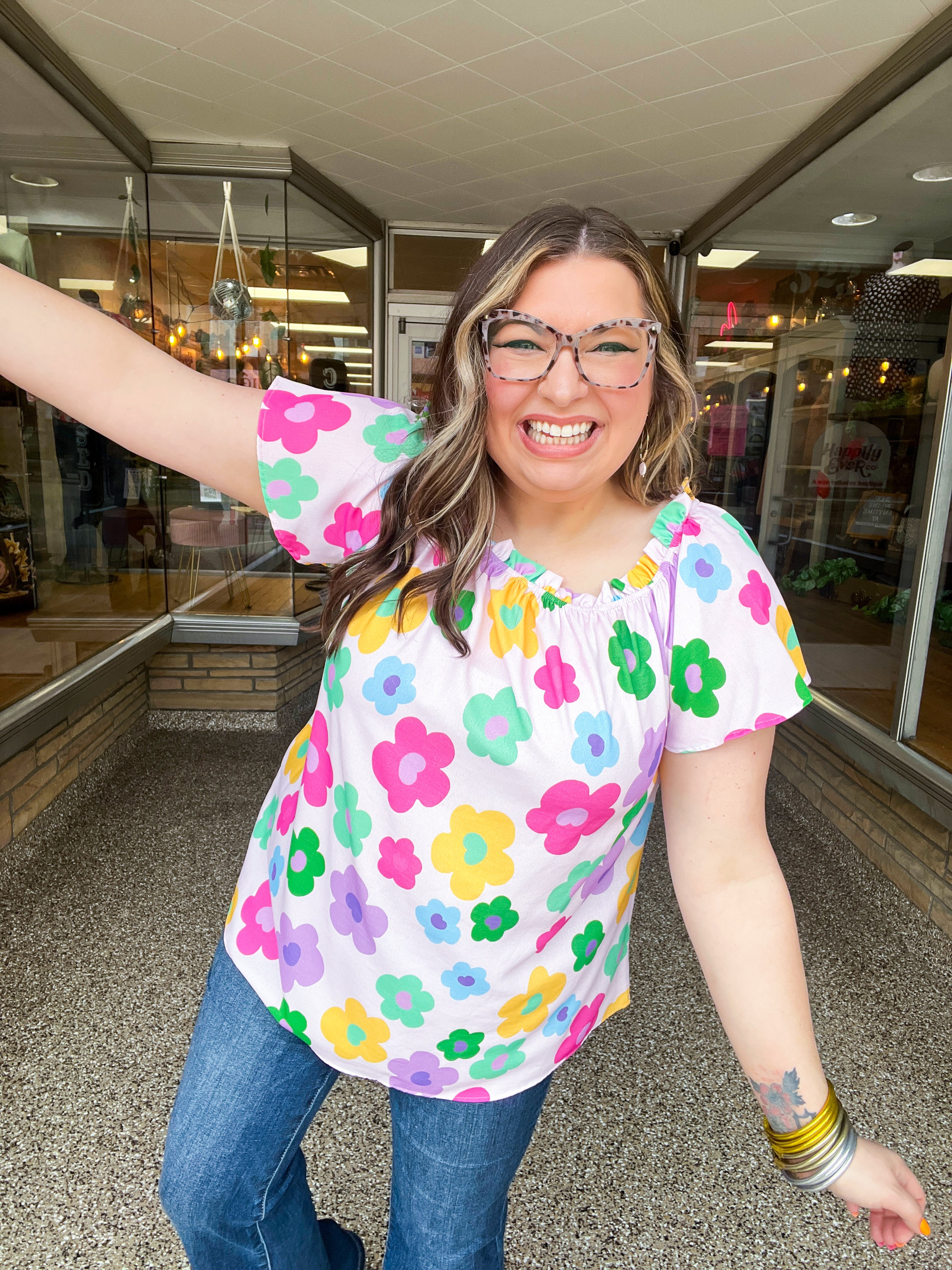Cheerful Blossoms Top
