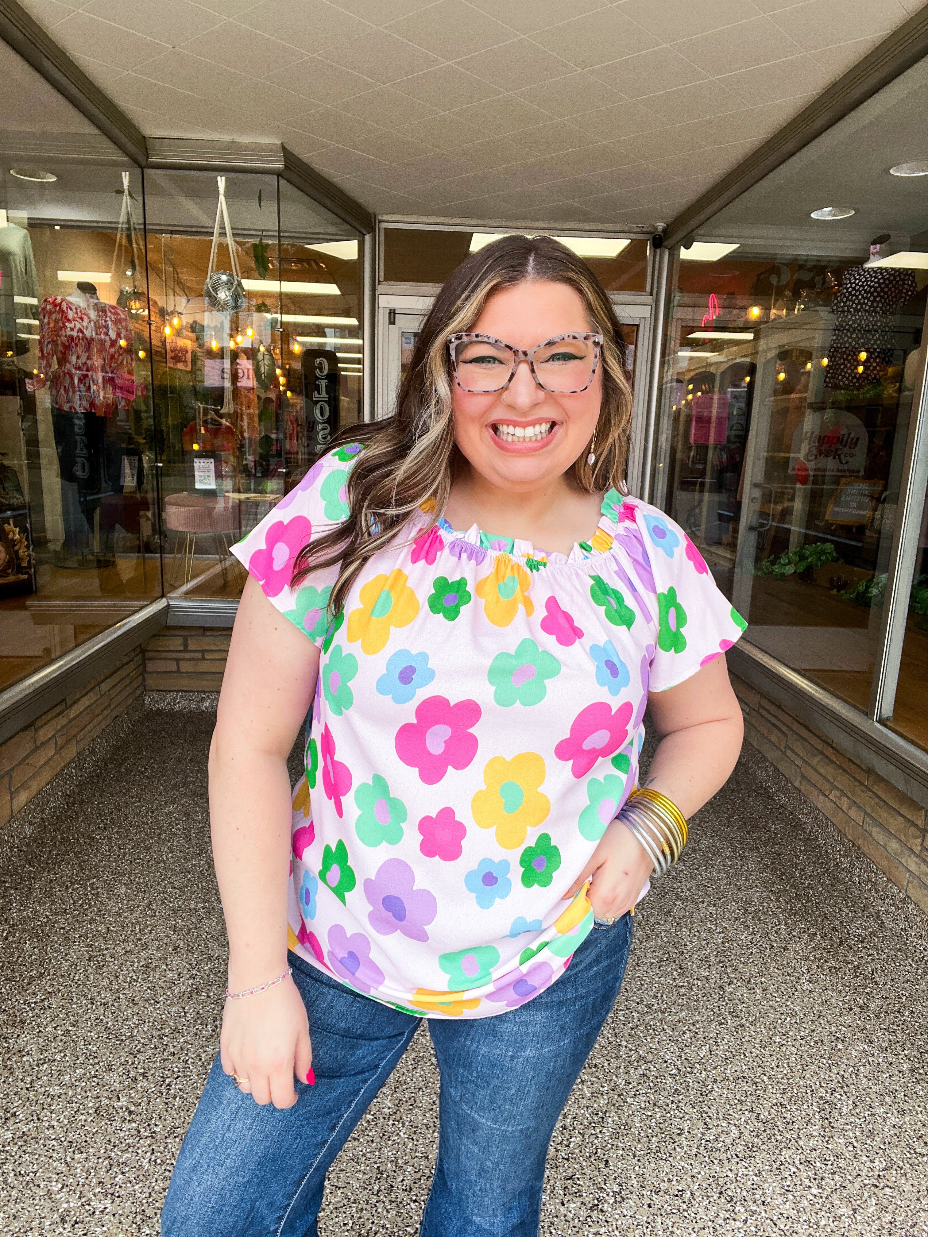 Cheerful Blossoms Top