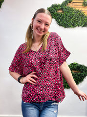 Wild Side Vibes Top in Fuchsia