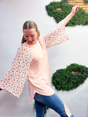 Daisy Dream Raglan Top in Pink