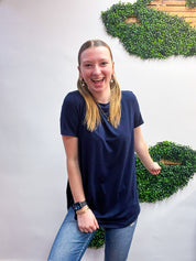Butter Soft Bliss Tee in Navy