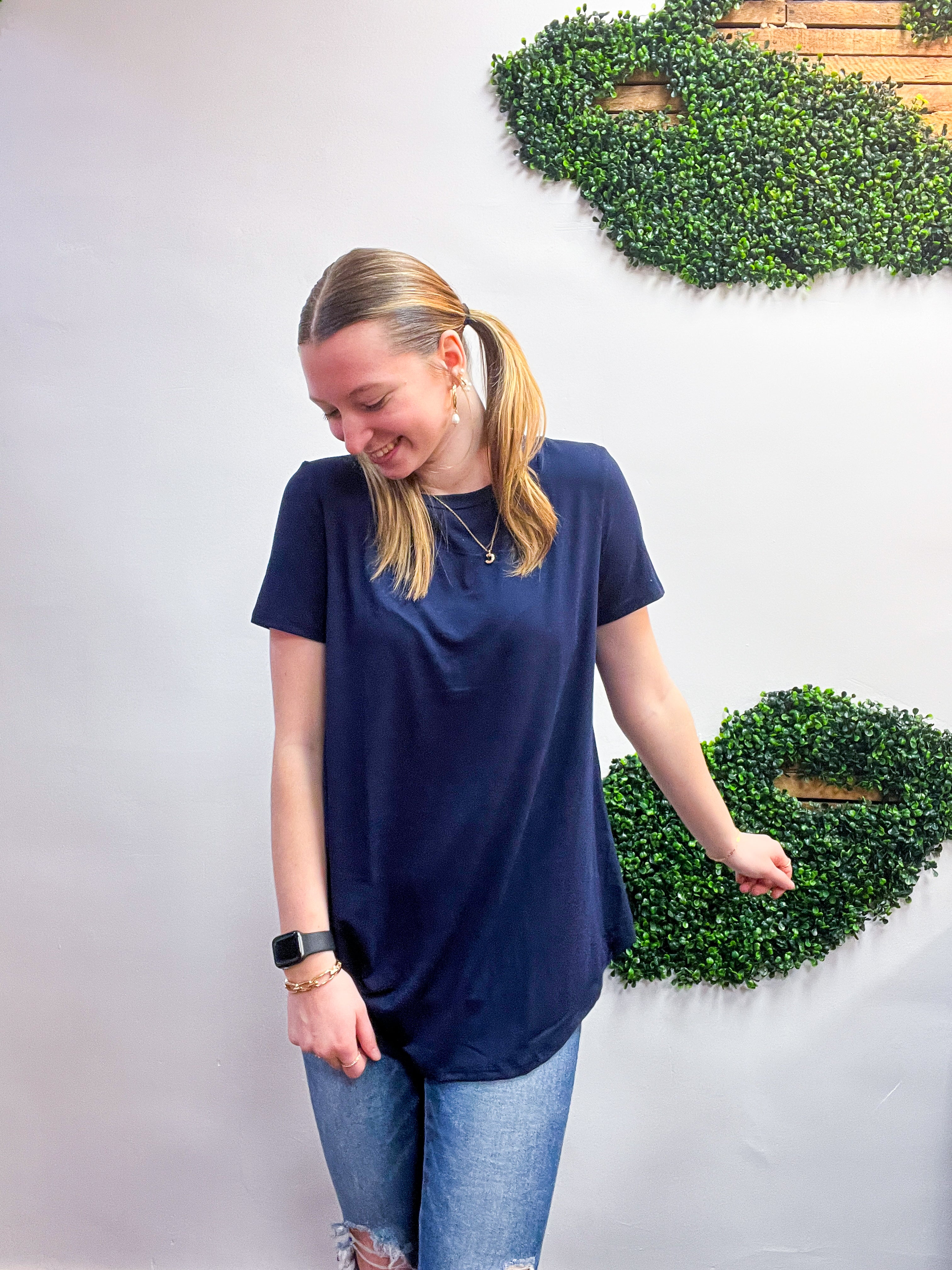 Butter Soft Bliss Tee in Navy