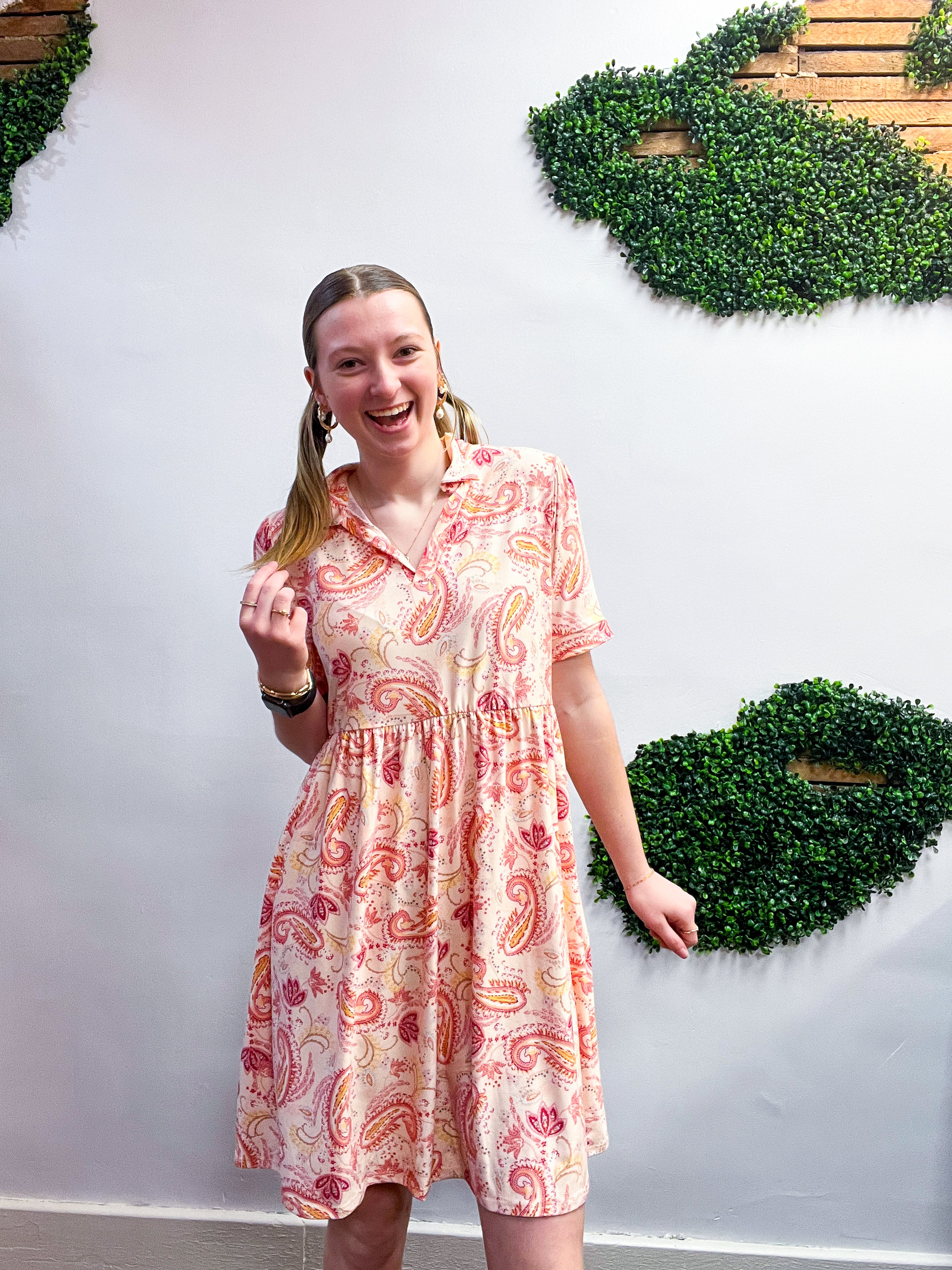 Sweet Paisley Dream Dress in Blush