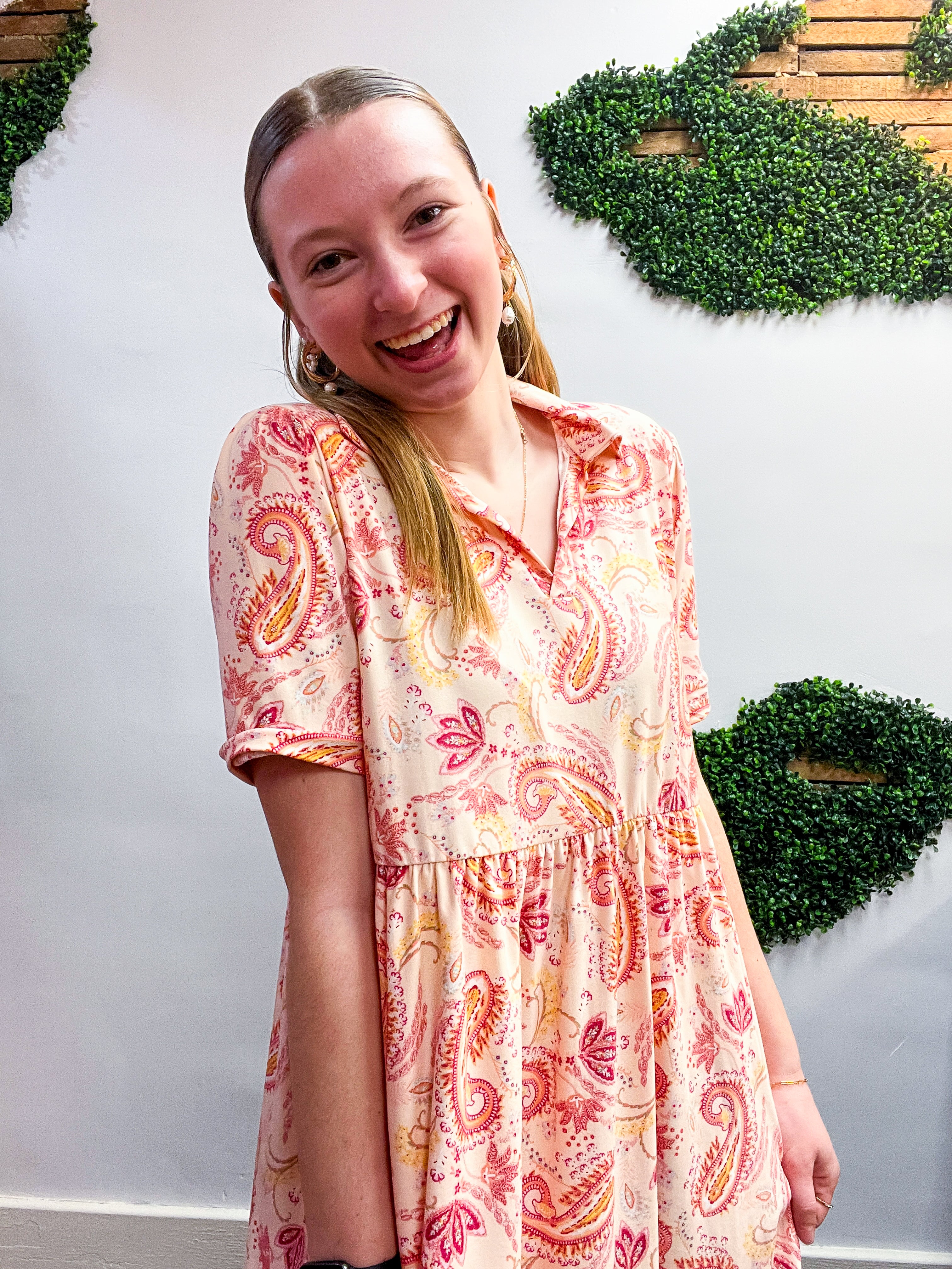 Sweet Paisley Dream Dress in Blush