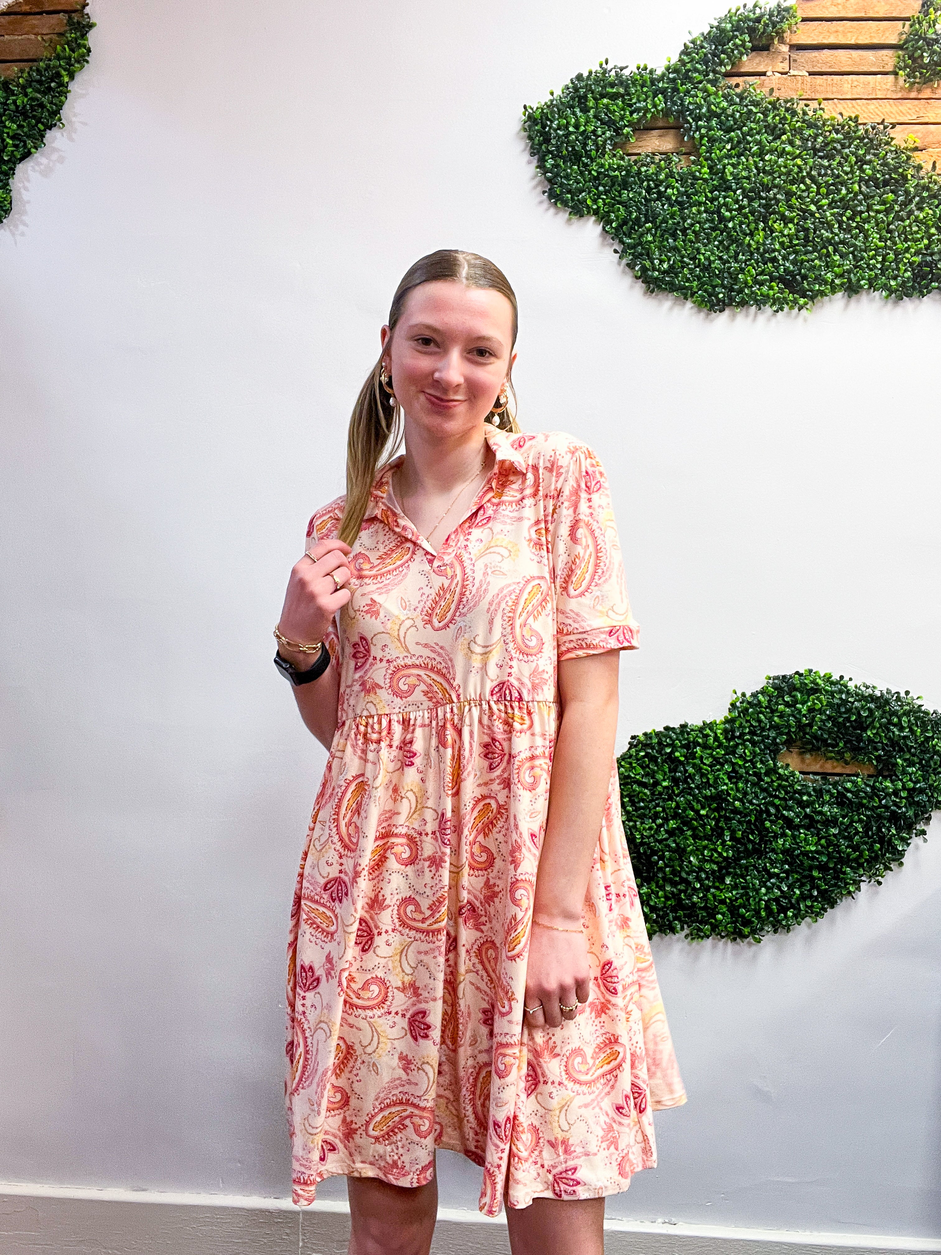 Sweet Paisley Dream Dress in Blush